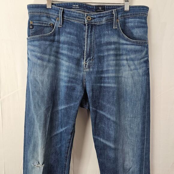 AG Adriano Goldschmied Jeans The Ives Modern Athletic Straight Denim 34R 35x29 - Picture 2 of 13